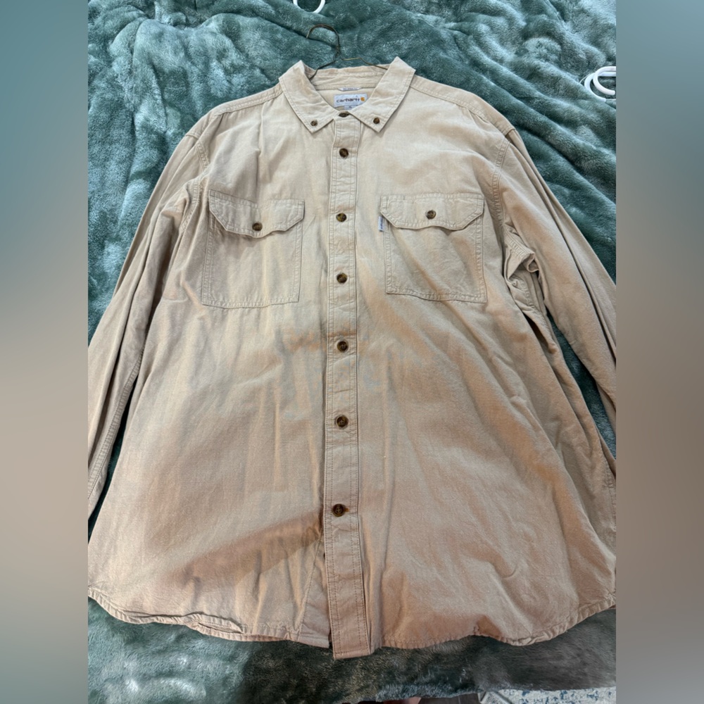 Carhartt Tan Casual Button Down Shirt